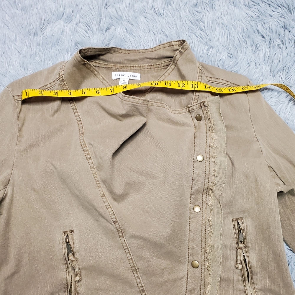 Tribal jeans brown jacket size XL - Picture 7 of 10